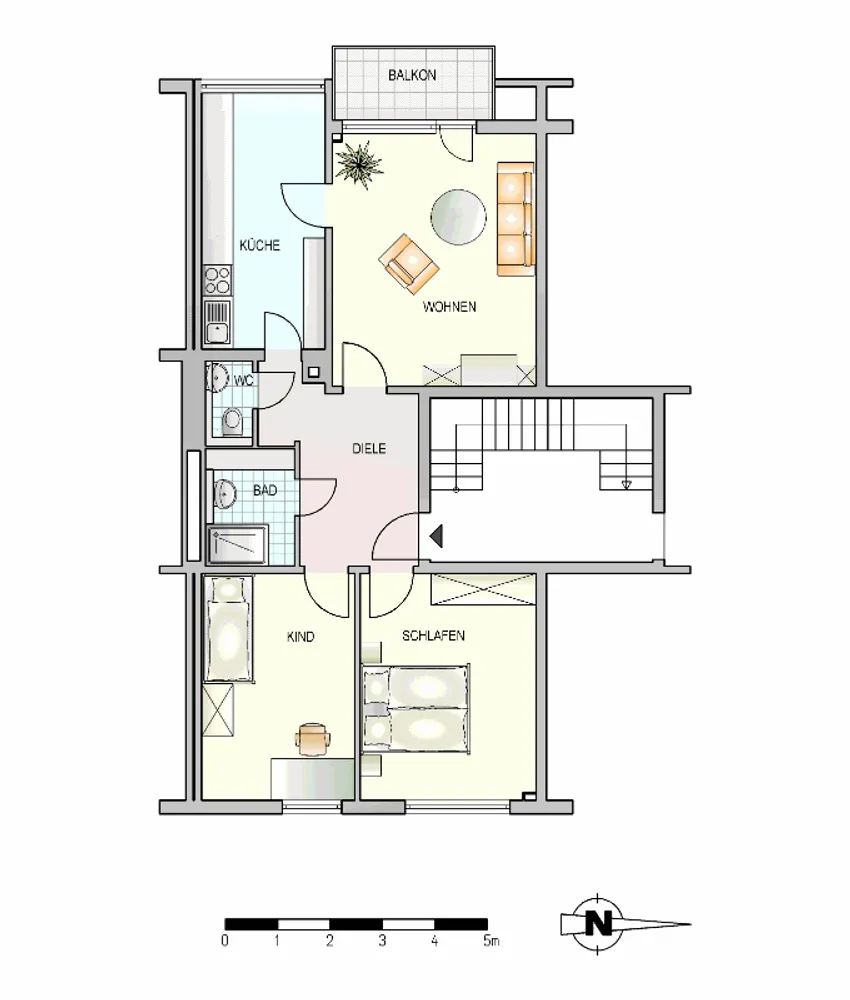 3 Zimmer Wohnung mit 73 m² in Ulm – Bild 1