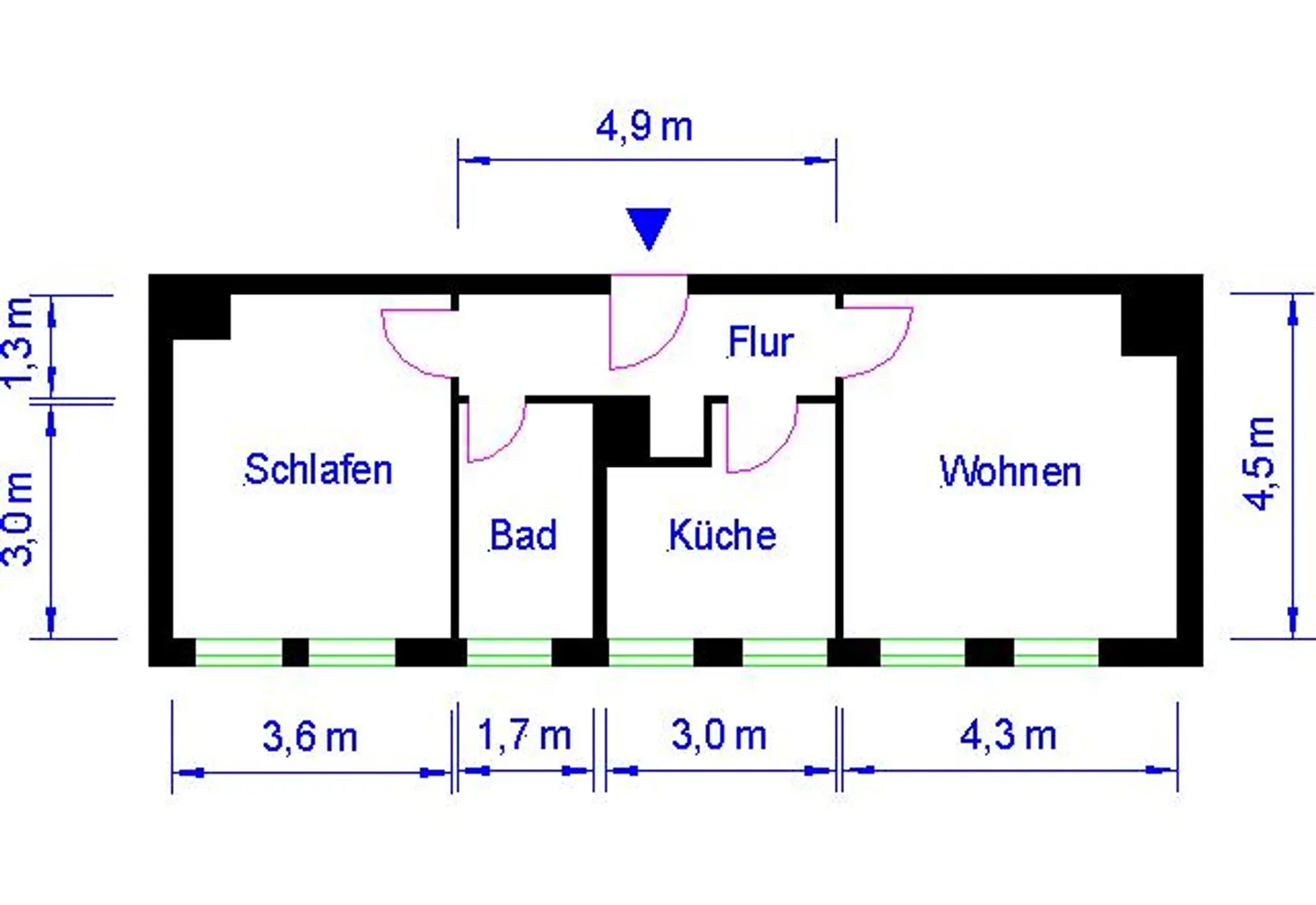 2 Zimmer Wohnung mit 55 m² in Magdeburg – Bild 3
