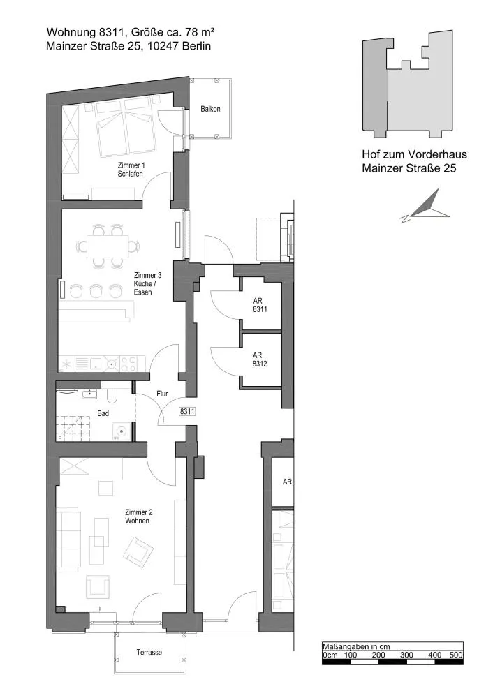 3 room apartment with 78 m² in Berlin – Photo 2
