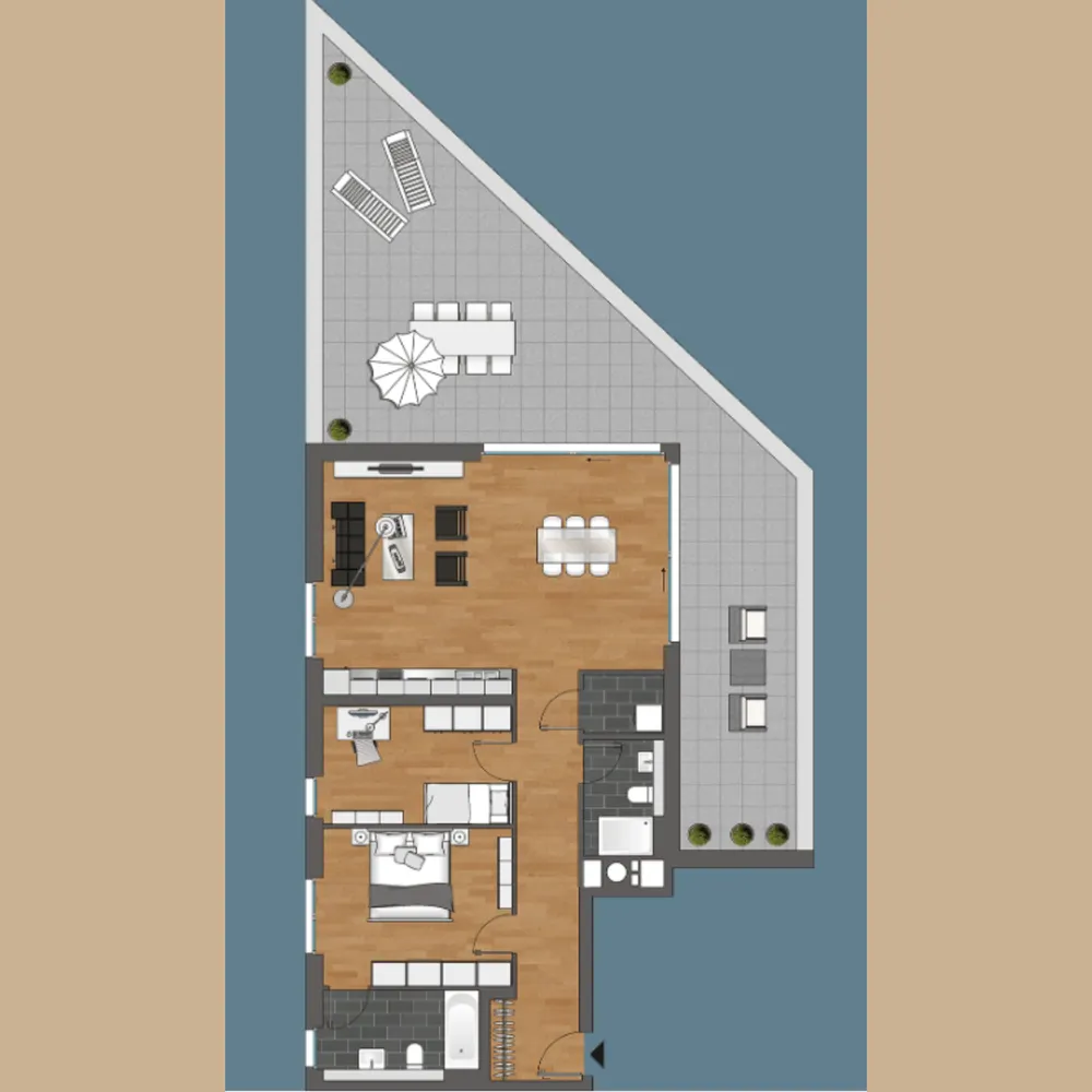 3 room apartment with 130 m² in Frankfurt am Main – Photo 3