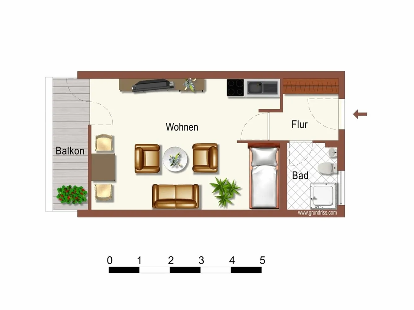 1 room apartment with 38 m² in Berlin – Photo 8