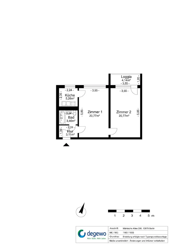 2 Zimmer Wohnung mit 51 m² in Berlin – Bild 9