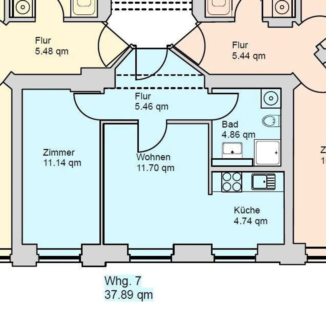 2 Zimmer Wohnung mit 38 m² in Erfurt – Bild 5