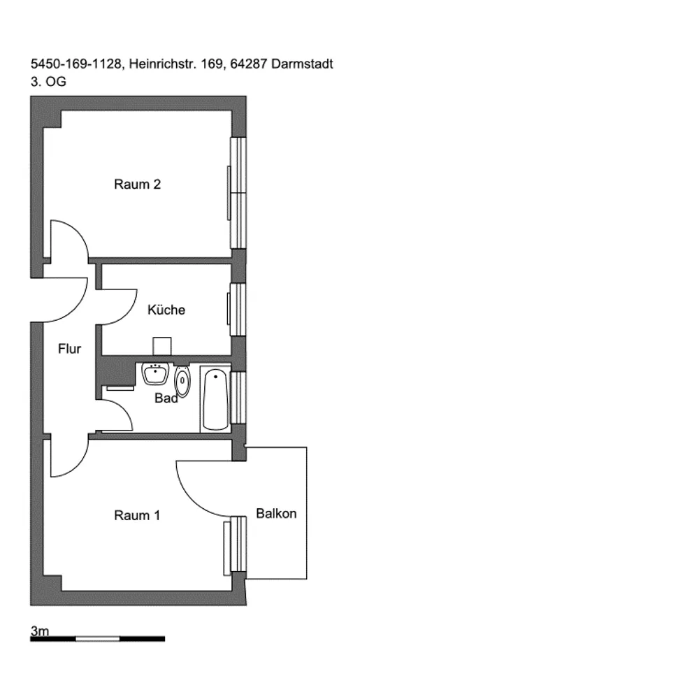 2 room apartment with 44 m² in Darmstadt – Photo 8