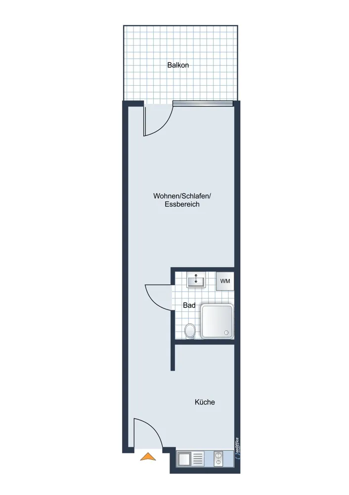 1 room apartment with 45 m² in Stuttgart – Photo 8