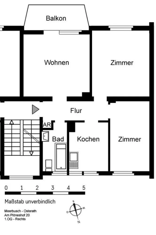 3 Zimmer Wohnung mit 60 m² in Meerbusch – Bild 3