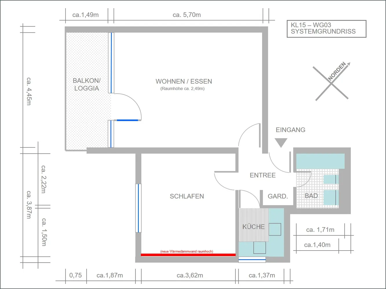 2 room apartment with 53 m² in Bonn – Photo 1