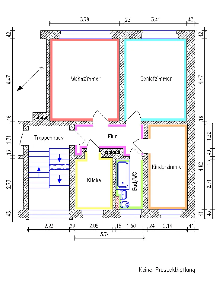 3 room apartment with 58 m² in Chemnitz – Photo 2