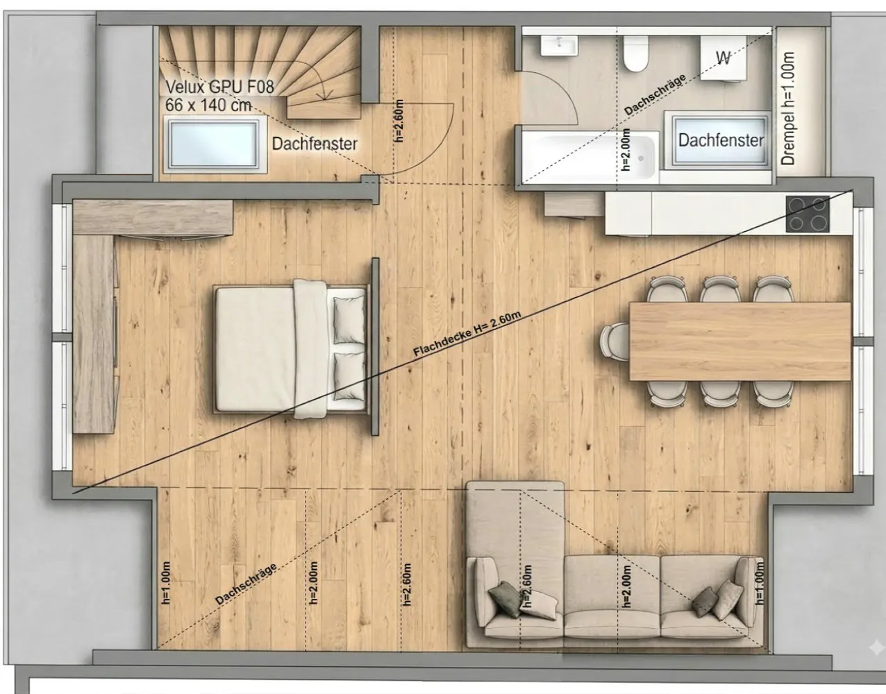 2 Zimmer Wohnung mit 71 m² in Köln – Bild 2