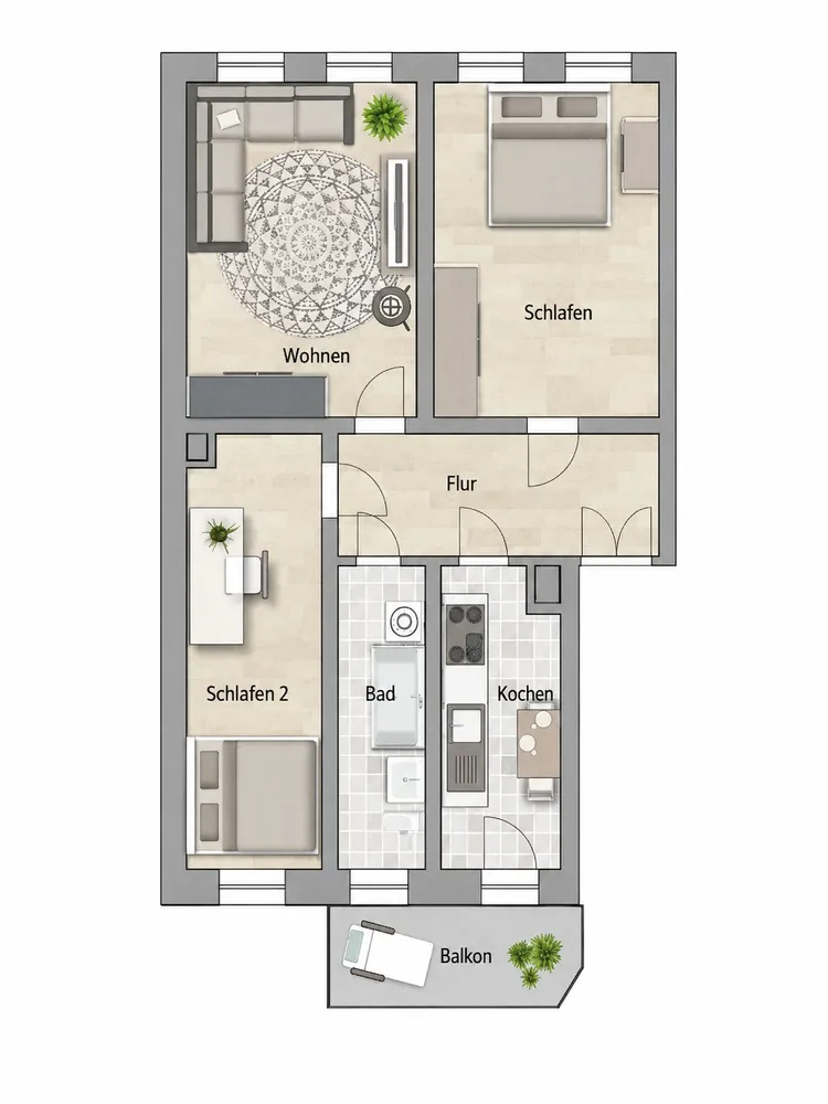 3 Zimmer Wohnung mit 76 m² in Leipzig – Bild 7
