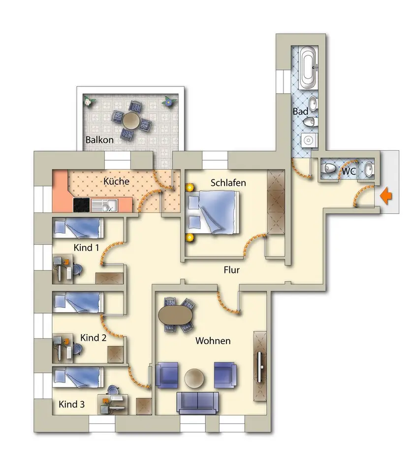5 room apartment with 113 m² in Freiberg – Photo 3