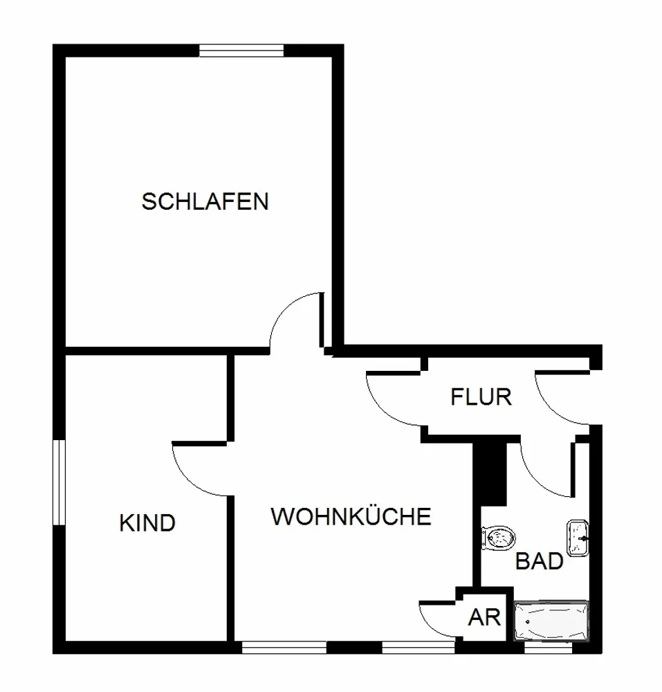 2 room apartment with 46 m² in Gelsenkirchen – Photo 5