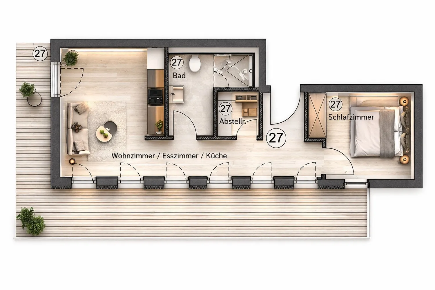 2 Zimmer Wohnung mit 55 m² in Frankfurt am Main – Bild 8