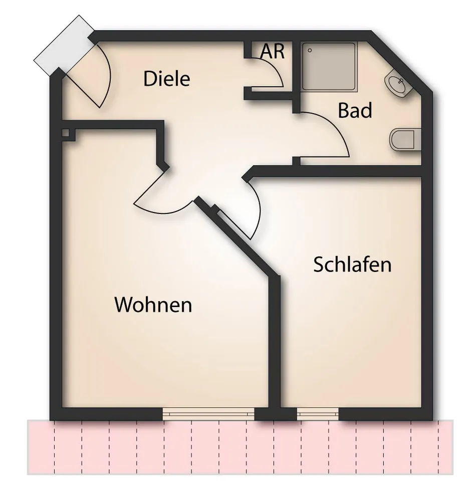 2 Zimmer Wohnung mit 62 m² in Unna – Bild 3