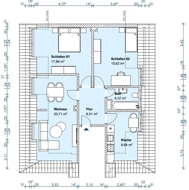 3 Zimmer Wohnung mit 78 m² in Greven – Bild 9