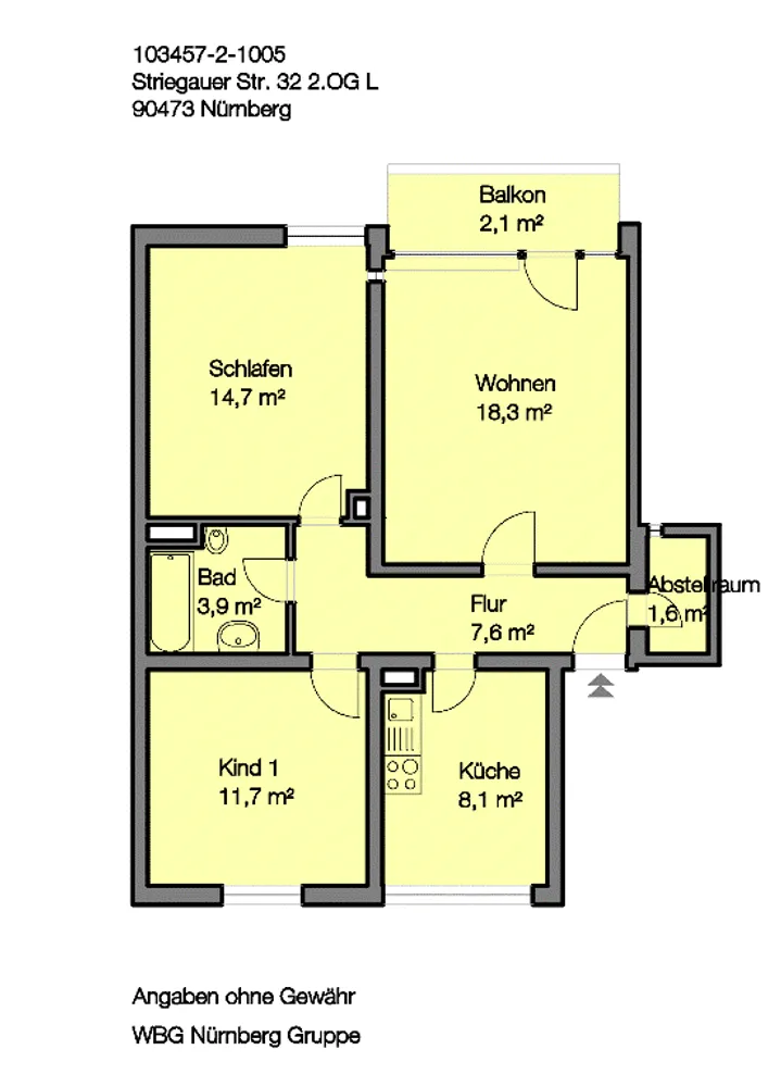 3 Zimmer Wohnung mit 68 m² in Nürnberg – Bild 8