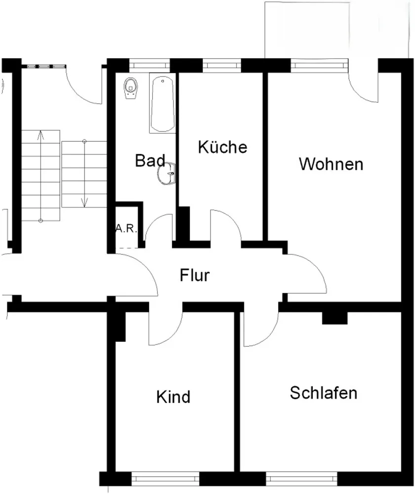 3 Zimmer Wohnung mit 66 m² in Osnabrück – Bild 2