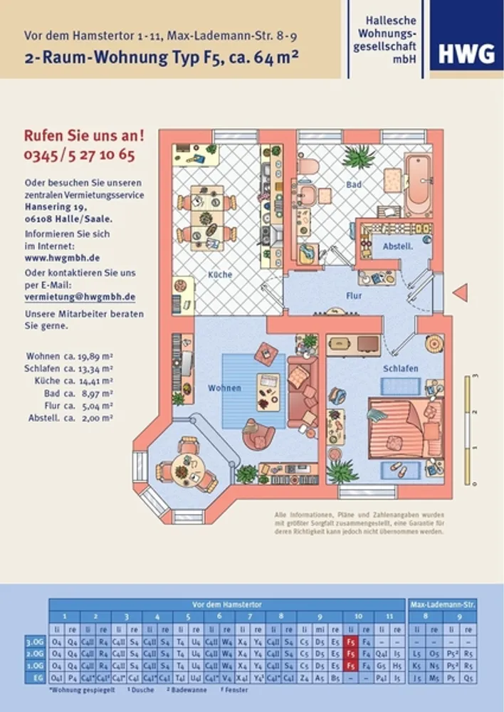 2 Zimmer Wohnung mit 64 m² in Halle (Saale) – Bild 5