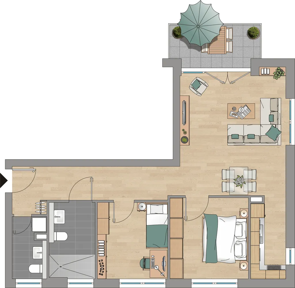 3 Zimmer Wohnung mit 81 m² in Mainz – Bild 2