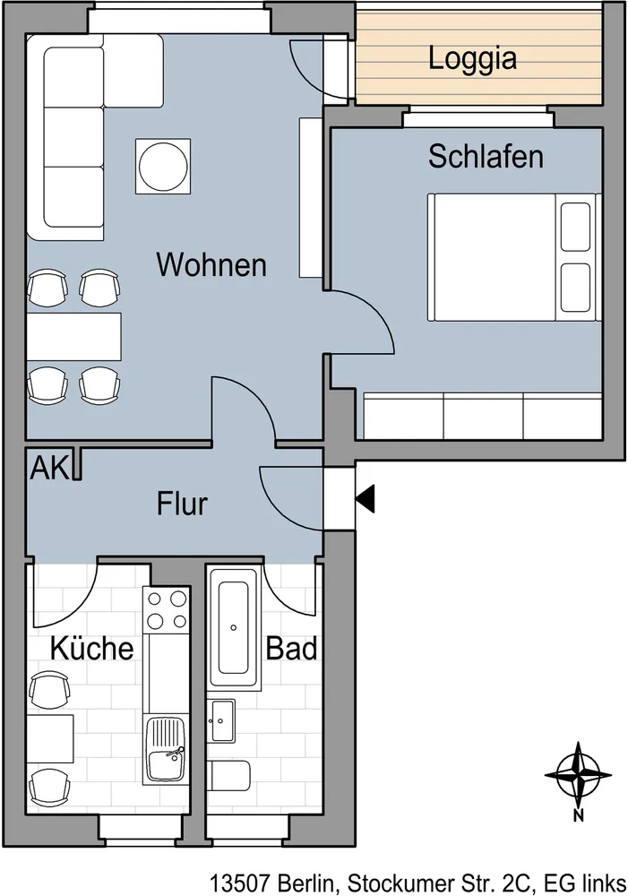 3 room apartment with 51 m² in Berlin – Photo 3