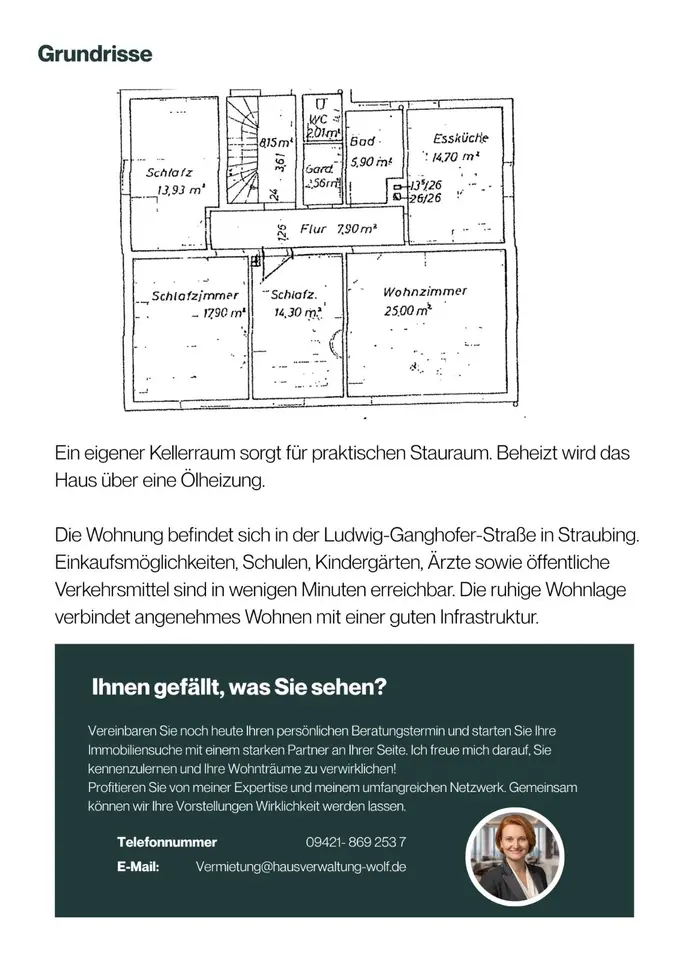 4 Zimmer Wohnung mit 103 m² in Straubing – Bild 3