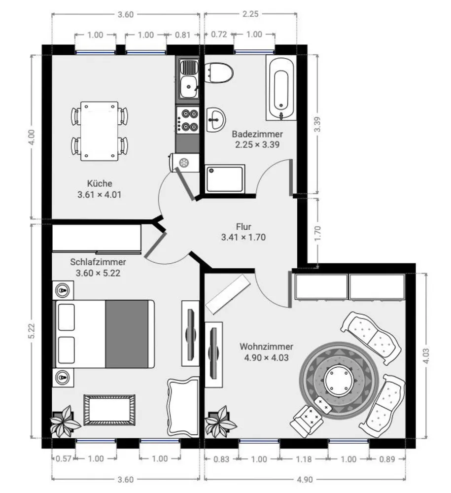 2 Zimmer Wohnung mit 64 m² in Weißenfels – Bild 6