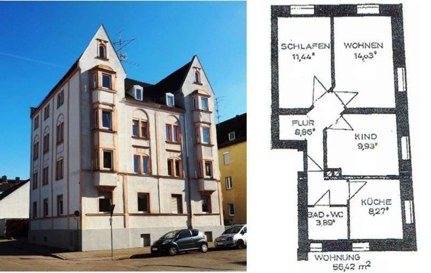3 Zimmer Wohnung mit 56 m² in Augsburg – Bild 1