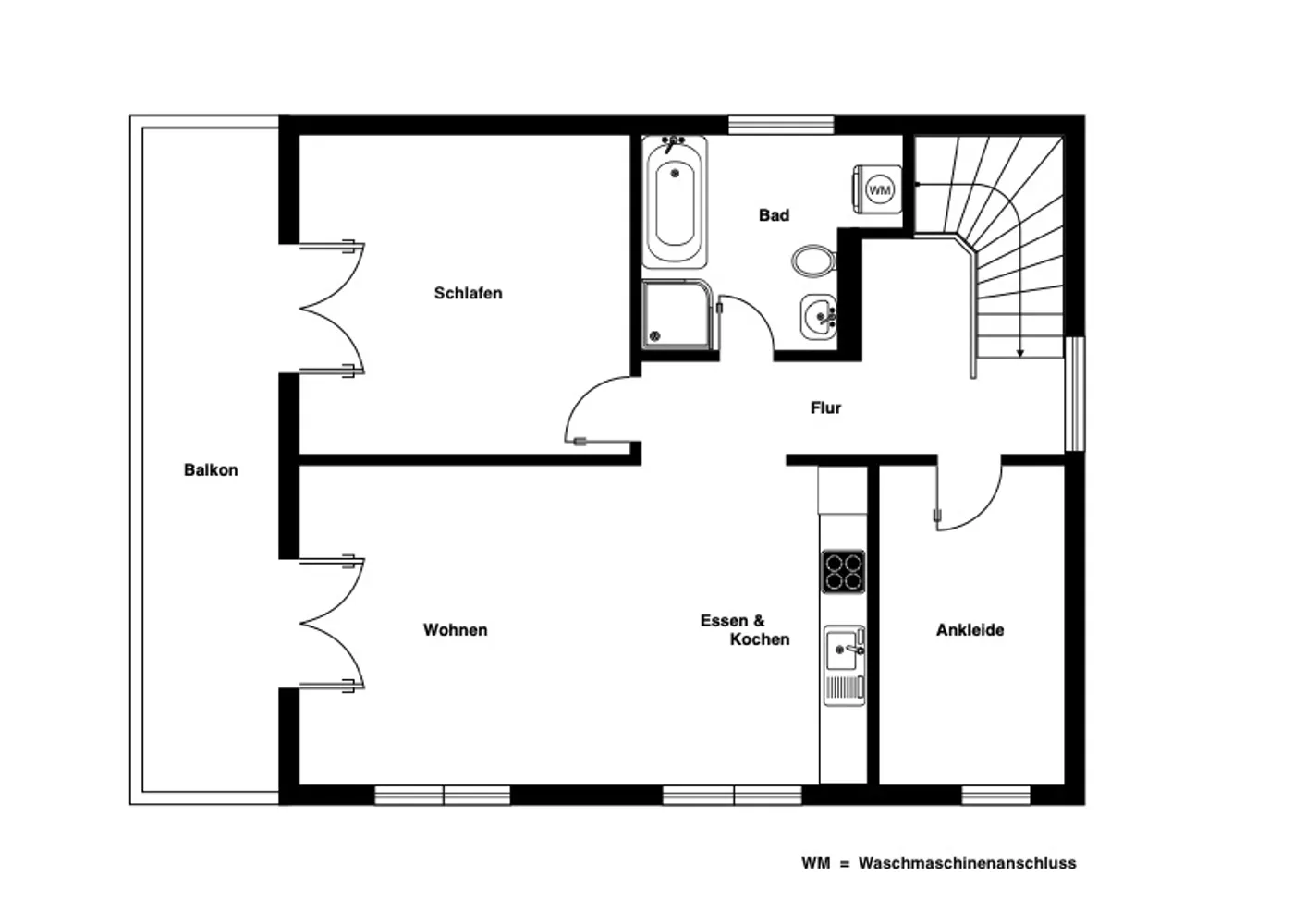 2 Zimmer Wohnung mit 77 m² in Hamburg – Bild 1