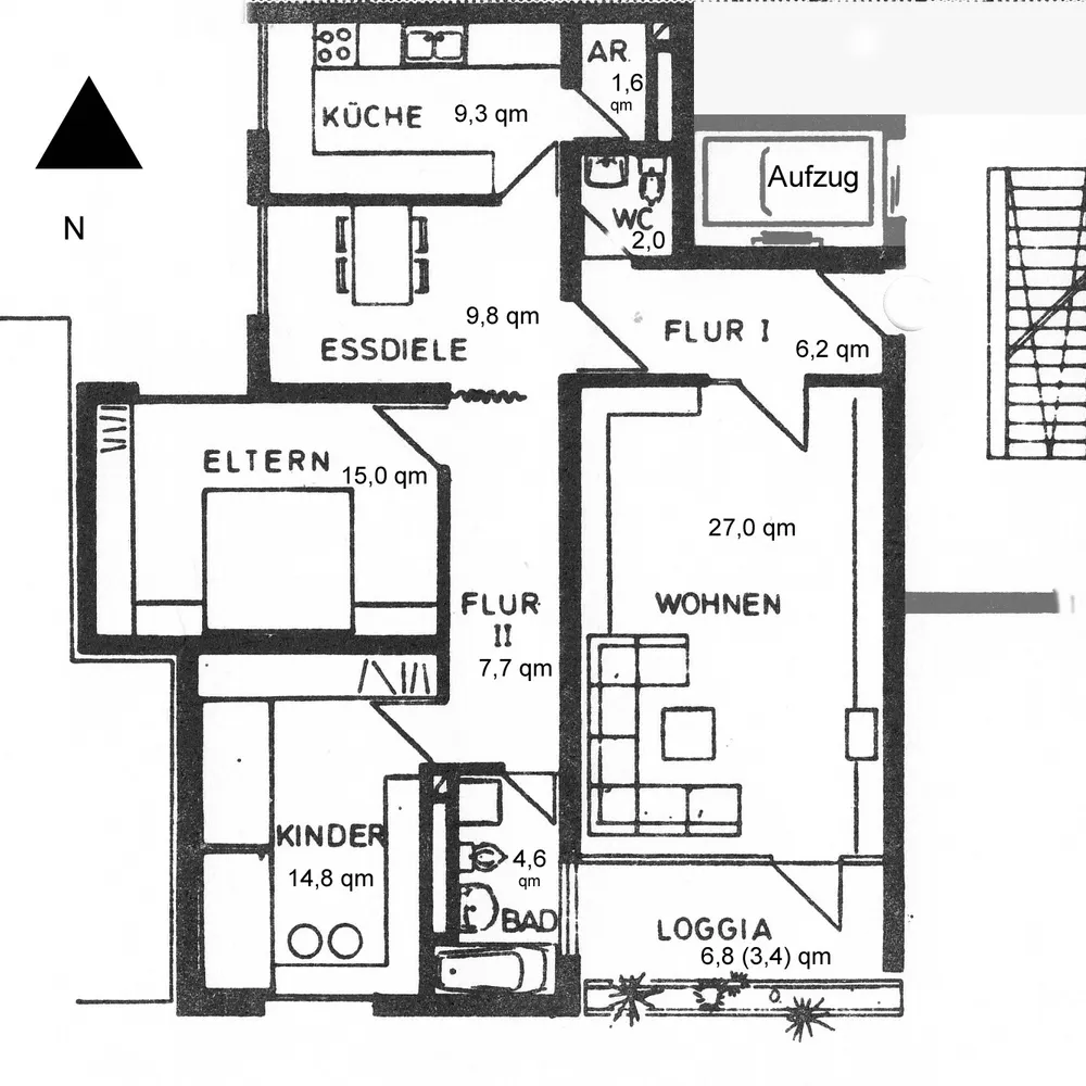 3 Zimmer Wohnung mit 95 m² in Nürnberg – Bild 4