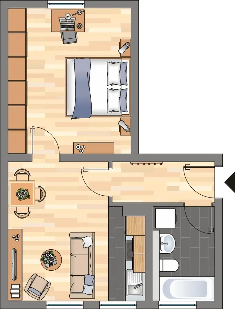 1 Zimmer Wohnung mit 35 m² in Dortmund – Bild 4