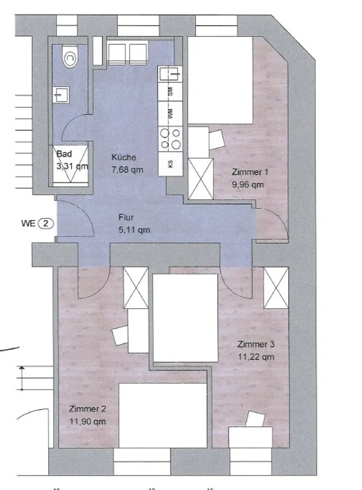 1 Zimmer Wohnung mit 10 m² in Nürnberg – Bild 10