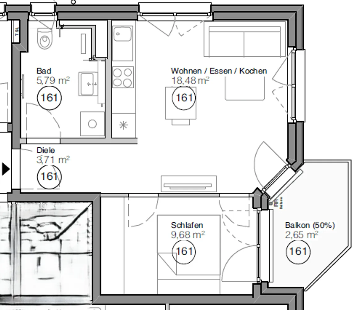 2 Zimmer Wohnung mit 40 m² in München – Bild 2