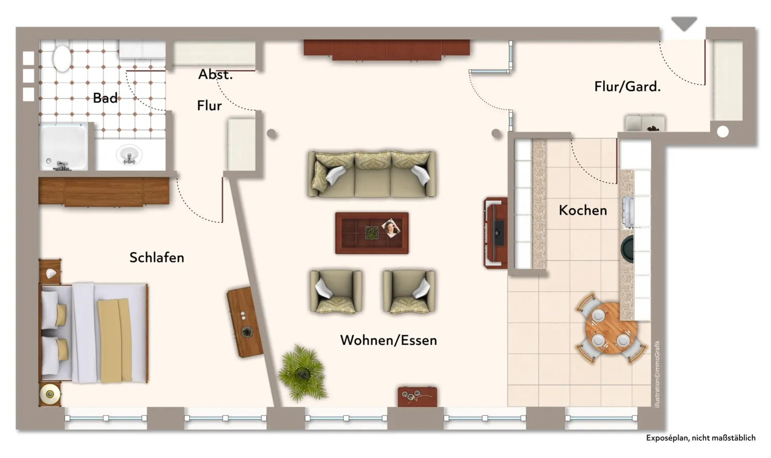 2 room apartment with 80 m² in Magdeburg – Photo 4