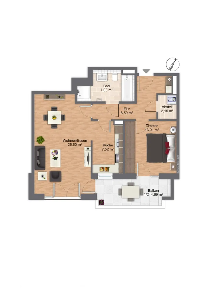 2 Zimmer Wohnung mit 70 m² in Hamburg – Bild 5