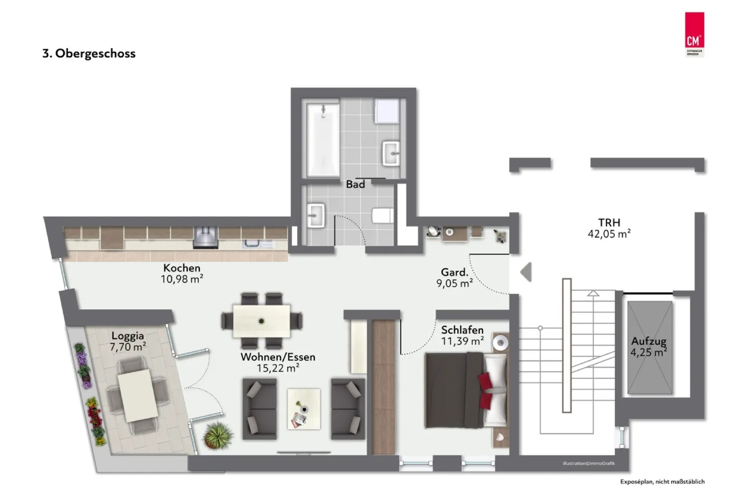 2 room apartment with 61 m² in Dresden – Photo 1