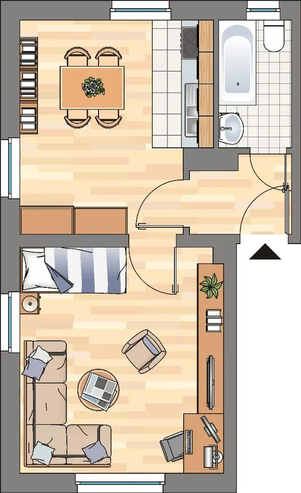 1 Zimmer Wohnung mit 35 m² in Herne – Bild 1