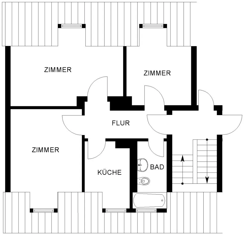 3 Zimmer Wohnung mit 56 m² in Bochum – Bild 2
