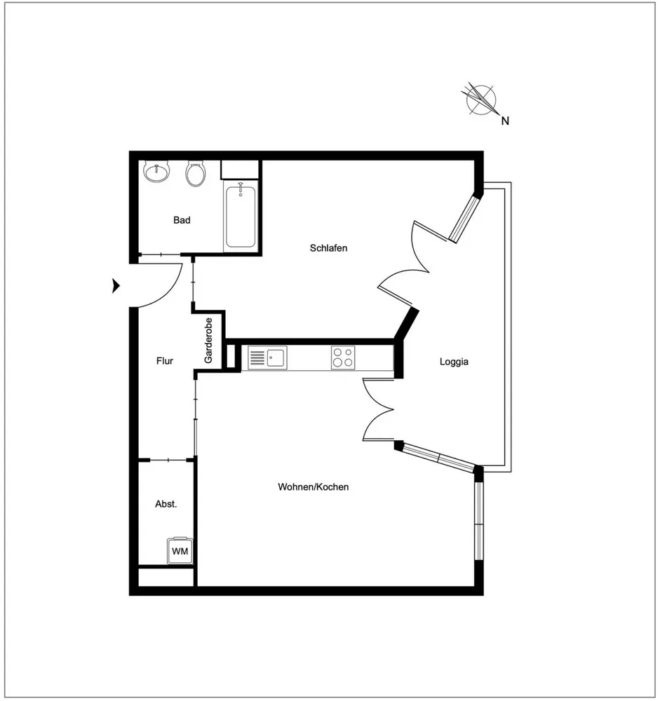 2 room apartment with 63 m² in Düsseldorf – Photo 10