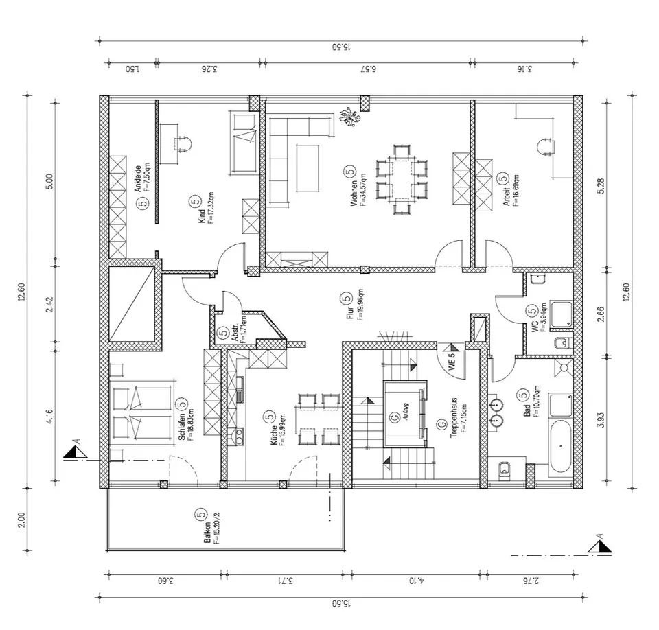 5 Zimmer Wohnung mit 155 m² in Hannover – Bild 5