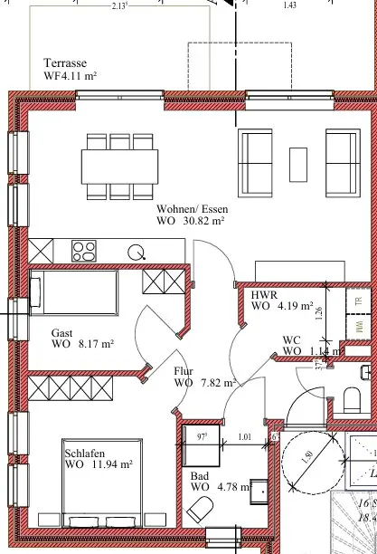 3 Zimmer Wohnung mit 72 m² in Leer – Bild 5