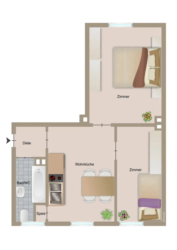 2 Zimmer Wohnung mit 50 m² in Dortmund – Bild 7