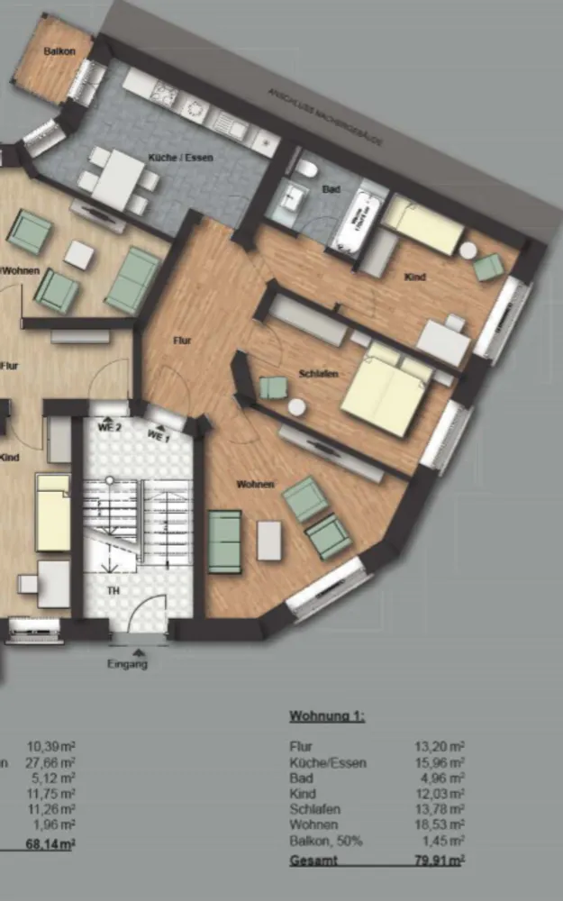 3 Zimmer Wohnung mit 80 m² in Leipzig – Bild 3