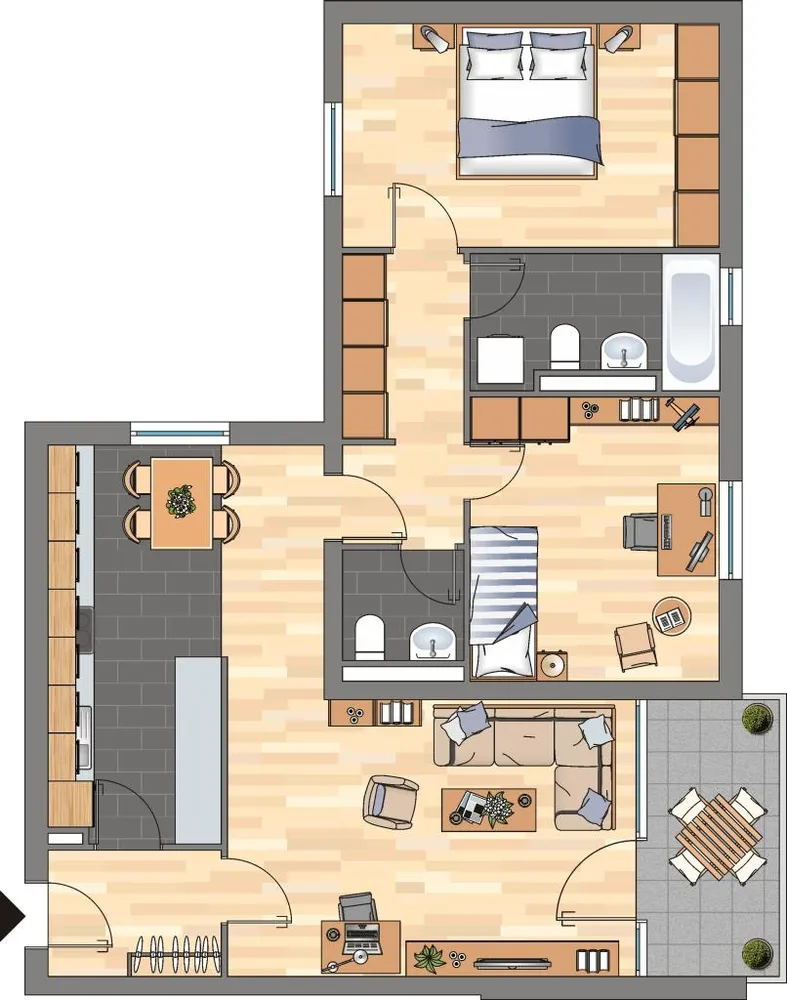 3 Zimmer Wohnung mit 77 m² in Wuppertal – Bild 2