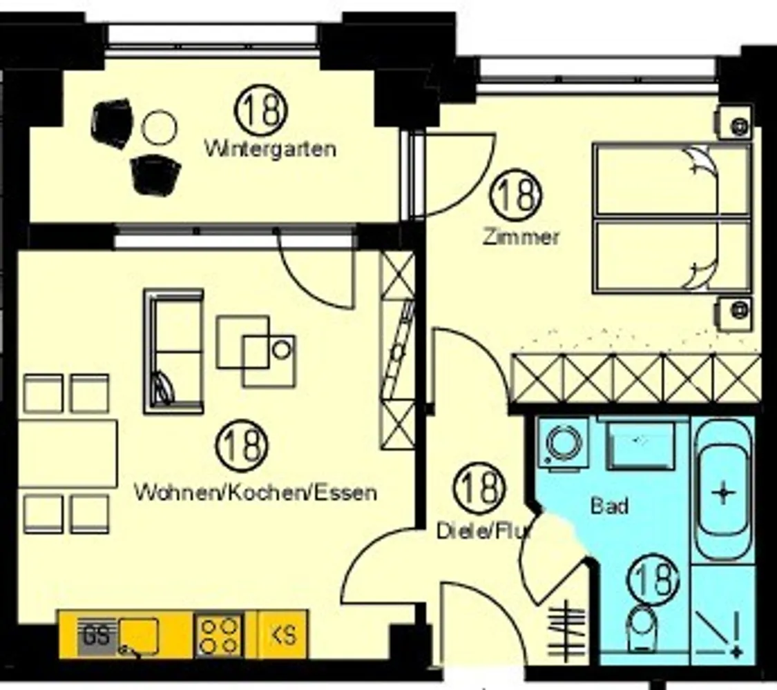 2 Zimmer Wohnung mit 58 m² in Leipzig – Bild 3