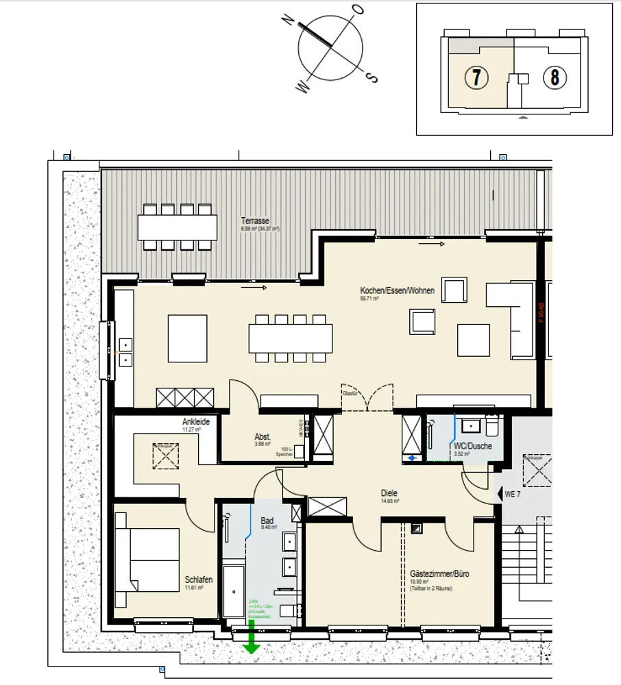 3 Zimmer Wohnung mit 142 m² in Aachen – Bild 5