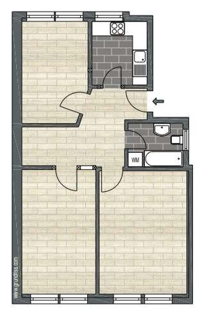 3 Zimmer Wohnung mit 65 m² in Leipzig – Bild 2