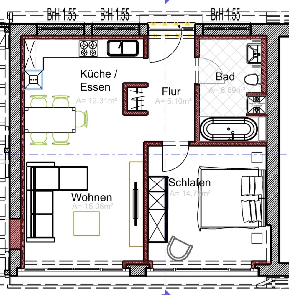 2 Zimmer Wohnung mit 56 m² in Potsdam – Bild 1