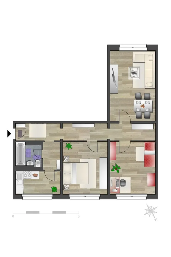 3 Zimmer Wohnung mit 73 m² in Chemnitz – Bild 2
