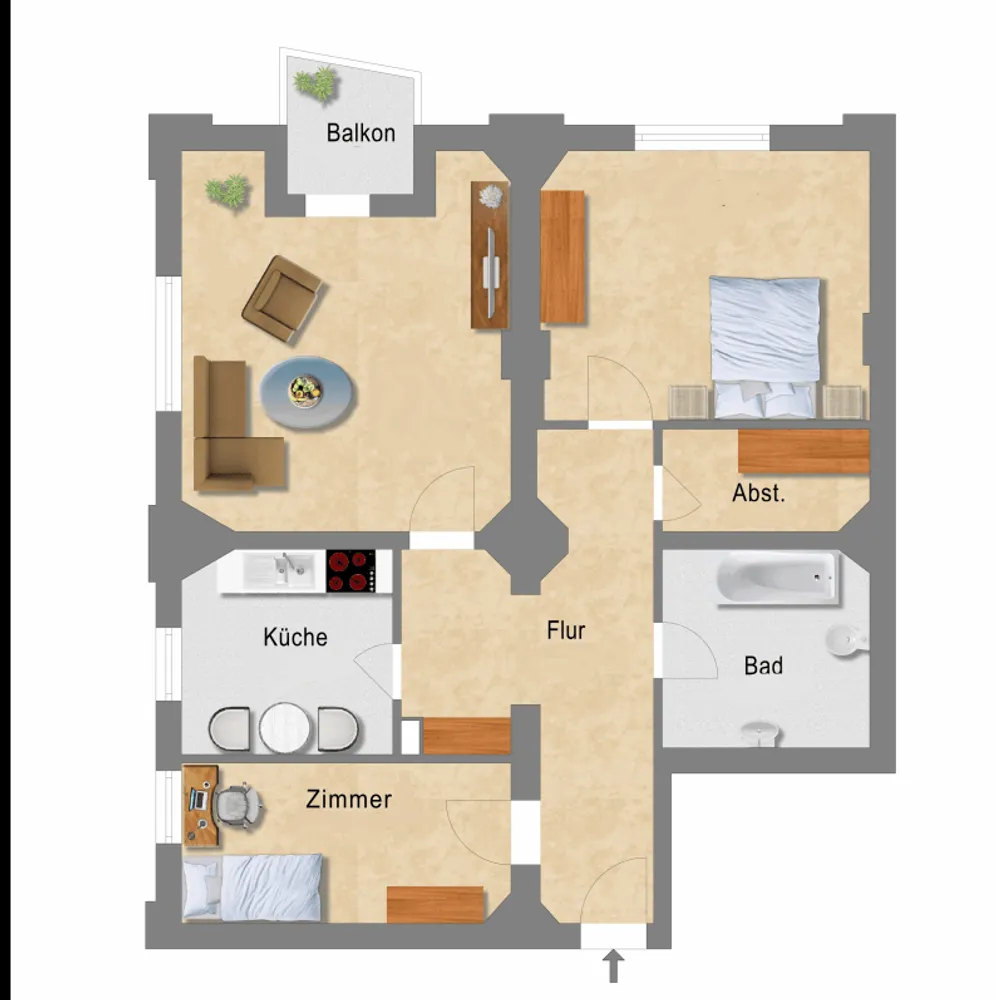 3 room apartment with 79 m² in Magdeburg – Photo 2
