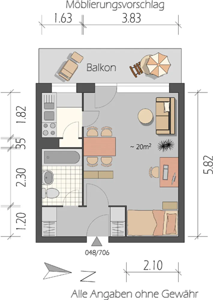 1 Zimmer Wohnung mit 34 m² in Hamburg – Bild 9